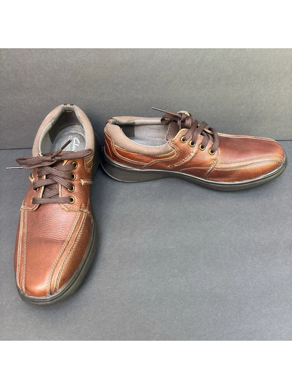 Clarks Collection Mens Cotrell Walk Shoes Casual Brown Ortholite Comfort Sz 10M